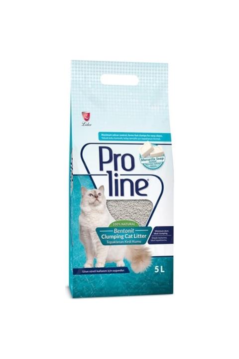 Pro Line Proline Marsilya Sabunlu Topaklaşan Kedi Kumu 5 Lt