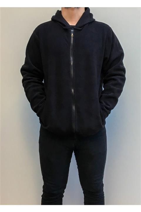 CANMODA Unısex Fermuarlı Polar - Siyah