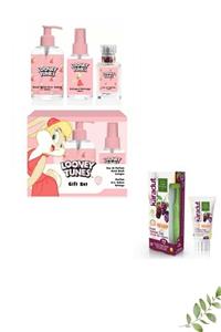 Rebul Looney Tunes Kız Çoçuğu Parfum Gift Set + Karadut Özlü Çocuk Diş Macunu