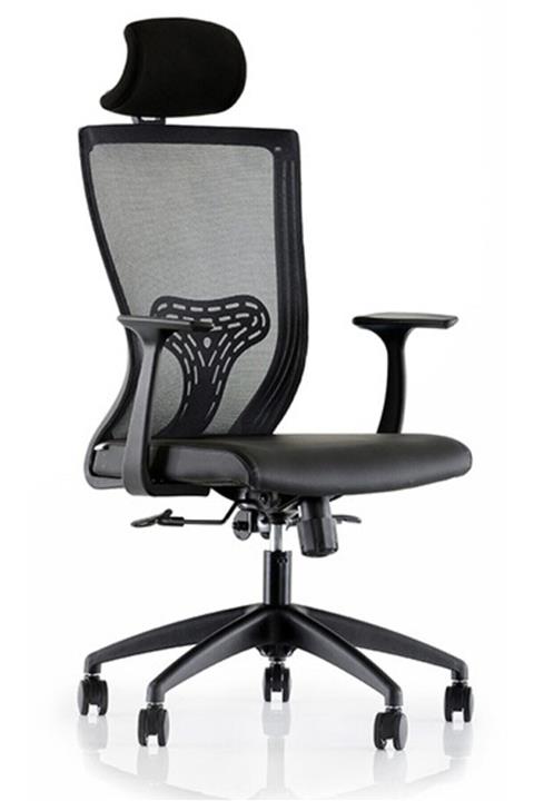 GOLDSİT Quatro Fileli Yönetici Koltuğu - Ayarlı Başlık - Siyah Deri