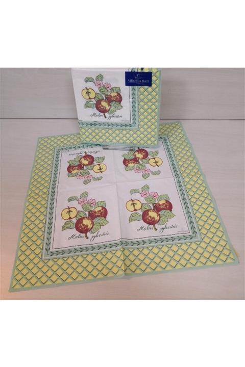 Villeroy & Boch Ithal Desenli Kağıt Peçete, 33x33cm, 3 Kat, 20'li