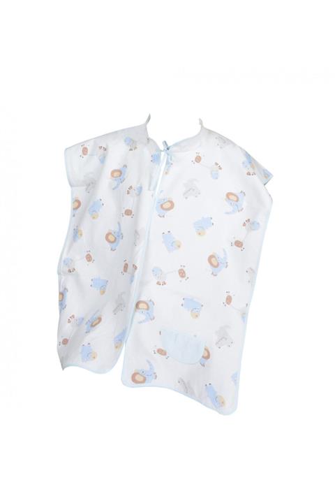 mutlu avm Sema Baby Çok Amaçlı Emzirme Örtüsü - Mavi Fil