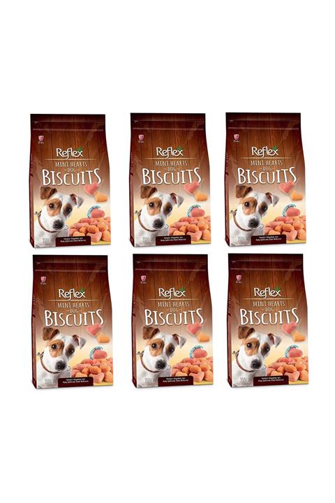 Reflex Reflex Kalp Şekilli Yetişkin Köpek Ödül Bisküvisi 350 Gr 6'LI SET