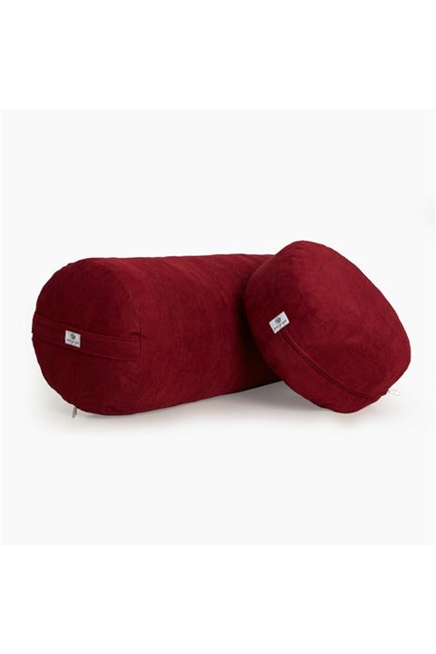 Nui Yoga Bordo Bolster & Meditasyon Minderi 30 x 70 cm / 33 x 11 cm