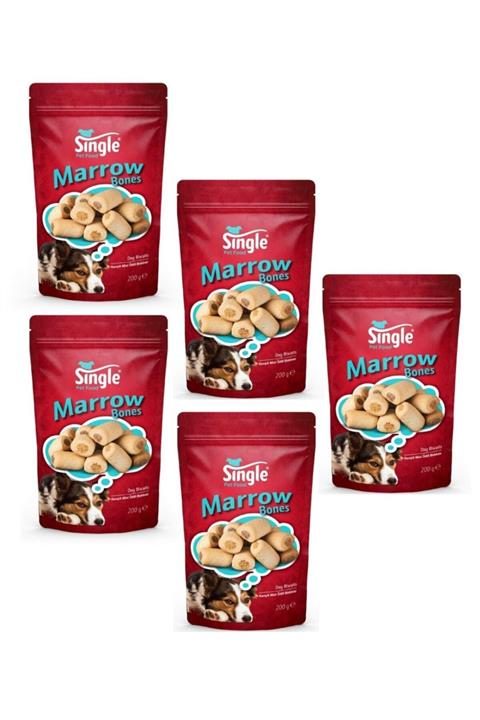 SINGLE Marrow Bones Köpek Ödül Bisküvisi 200 Gr (5 Adet)