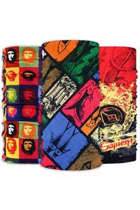 Buff Unisex Kırmızı Bandana Boyunluk Maske 3'lü Paket