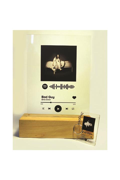 Aker Hediyelik Doğum Günü Hediyesi Anahtarlık Spotify Barkod Ve Masa Üstü Şık Tasarım