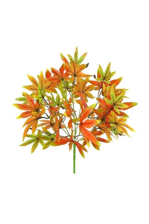 Nettenevime Yapay Çiçek Sonbahar Renkli Yaprak Demeti 7 Dallı 37 cm Yapay Bitki