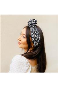 Lovesome Handmade Papatya Desenli Afrika Model Telli Kadın Saç Bandı Bandana