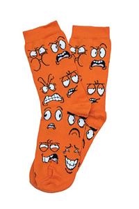 Socks Tunnel Unisex Emoji Turuncu Desenli Renkli Çorap