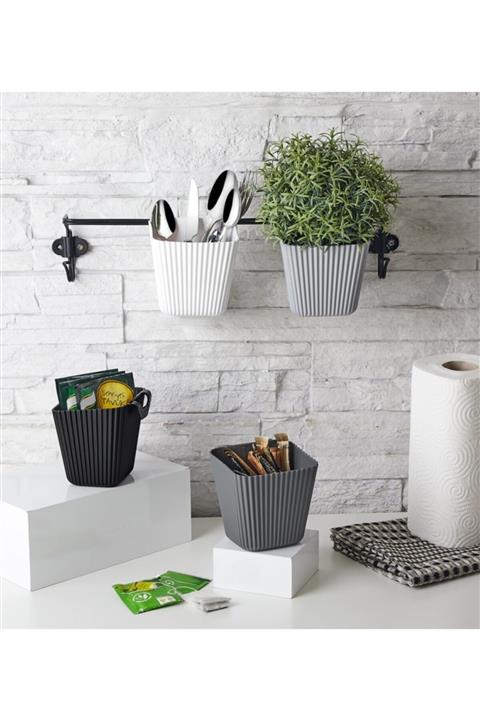 MrtNlu Duvara Asılan Çok Amaçlı Organizer - 2'li Saksı Set