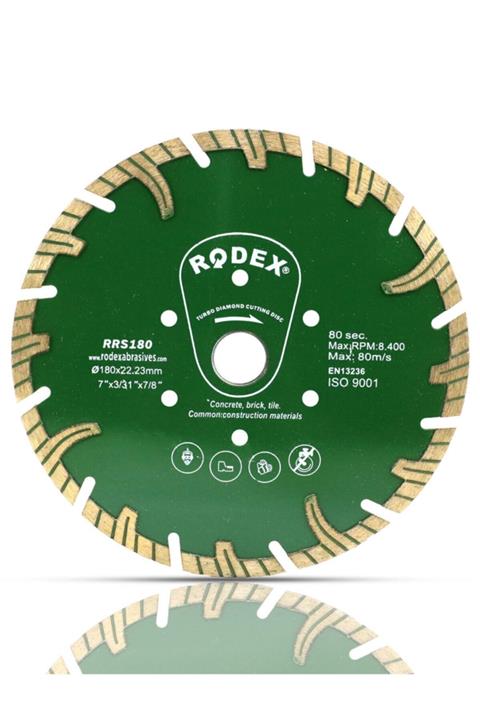 Rodex Elmas Kesme Diski Tuğla Granit Mermer 180 Mm