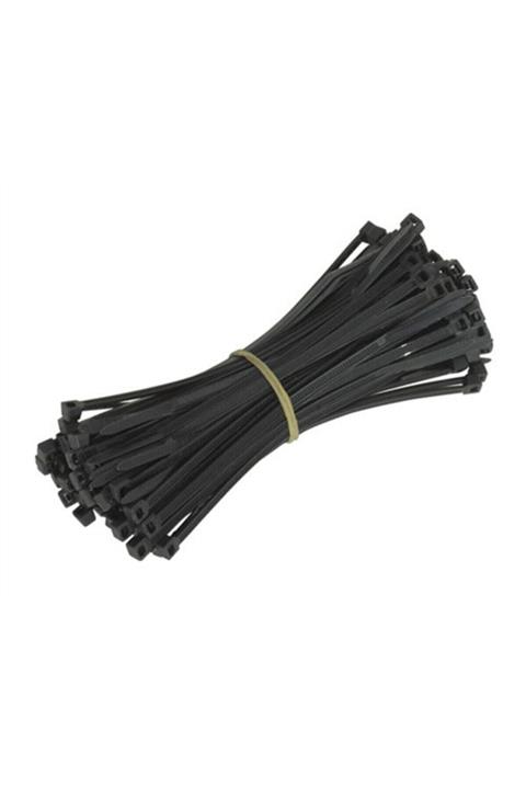 AKSUFEZ Siyah - 25cm Kablo Bağı - Cırt Kelepçe 3.6*250mm
