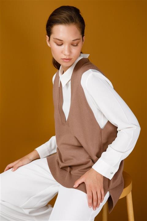 Ghisa Triko Süveter Latte