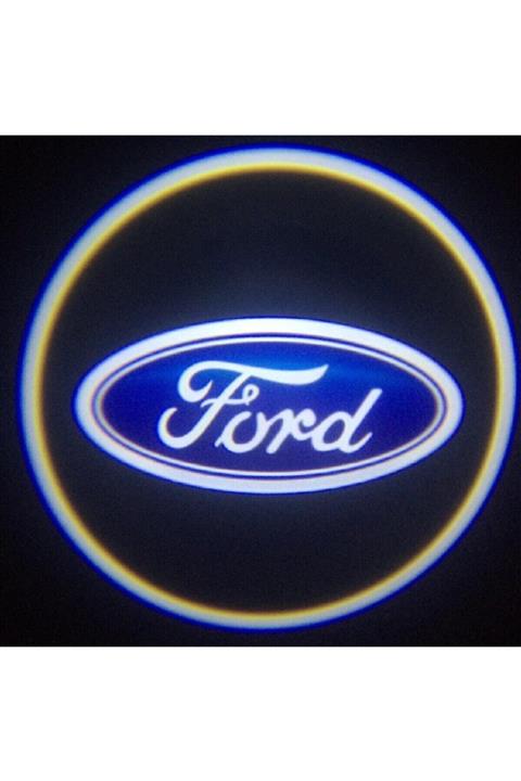 ünlütürkotoaksesuar Ford Pilli Yapıştırmalı Kapı Altı Led Hayalet Logo Mesafe Sensörlü