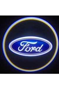 ünlütürkotoaksesuar Ford Pilli Yapıştırmalı Kapı Altı Led Hayalet Logo Mesafe Sensörlü