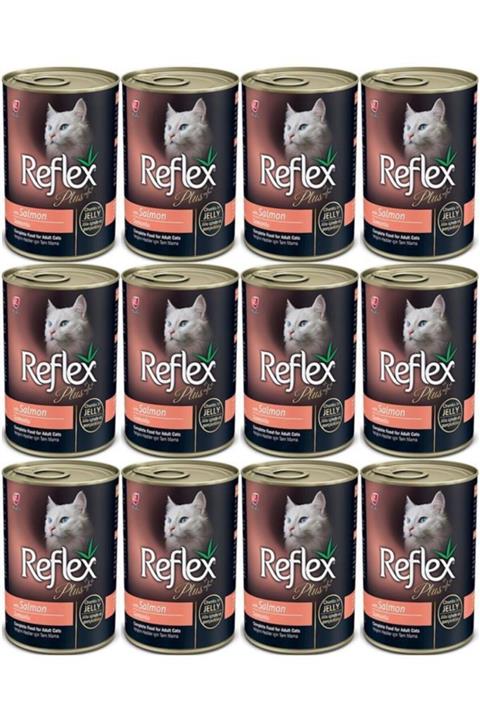Reflex Plus Somonlu Jöle İçinde Kedi Konservesi 400 gr 12 Adet
