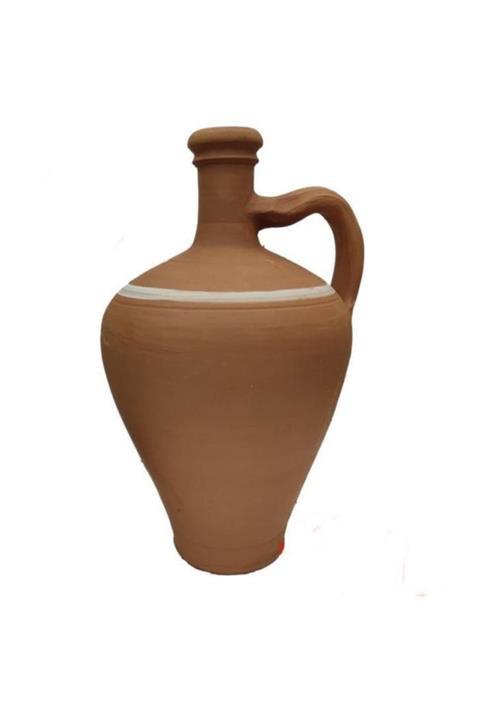 Mogan Çömlekçilik El Yapımı Terleyen Küçük Boy Su Testisi 1lt