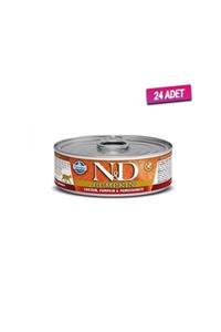 N&D 24 Adet - Balkabaklı Tavuk Ve Narlı Kedi Konservesi 80 Gr