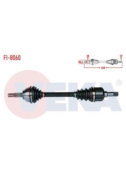 ünlü oto Komple Aks Sol On Fıat Scudo (270) 2.0 Mjt Uzunluk 648mm 2007-