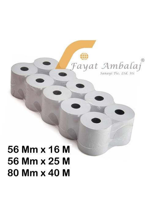 PACK Termal Yazar Kasa Kağıt Pos Rulo 80 Mm X 40 M 10'lu Paket