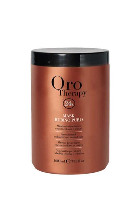 Fanola Boyalı ve İşlem Görmüş Saç Maskesi - Oro Therapy Rubino Puro 24k 1000 ml 8032947861415