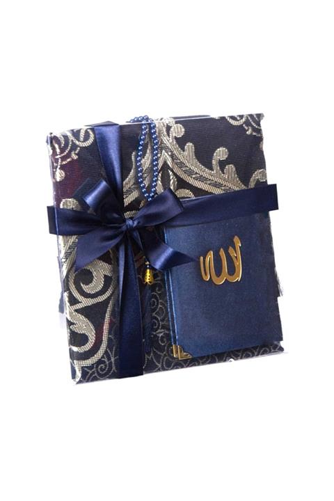 bigese Çeyizlik Bohçalık Seccade Seti Lüks Lacivert