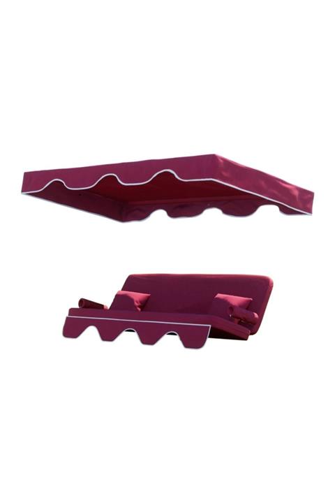 CMKStore Süngersiz Salıncak Minderi Kılıfı 3 Kişilik Salıncak Kılıfı Bordo
