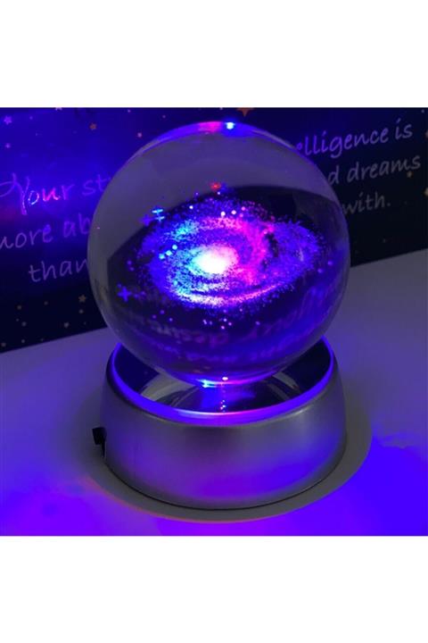 Muditashoptr Samanyolu Galaxy Işıklı Cam Küre
