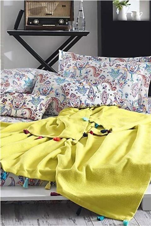 İyi Geceler İstanbul Sarı Tek Kişilik Pike Takımı