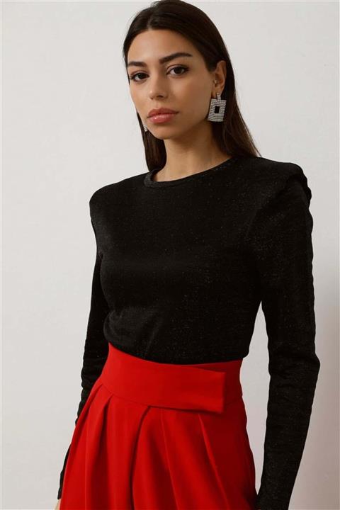 Tuba Butik Simli Vatkalı Body Suit