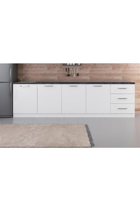 Minar 300 cm Mutfak Dolabı Beyaz 300-b3-alt Modül