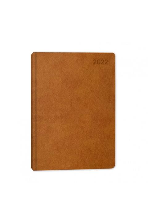 KESKİN COLOR Ajanda 2022 Termo Deri Günlük 14x20 Taba