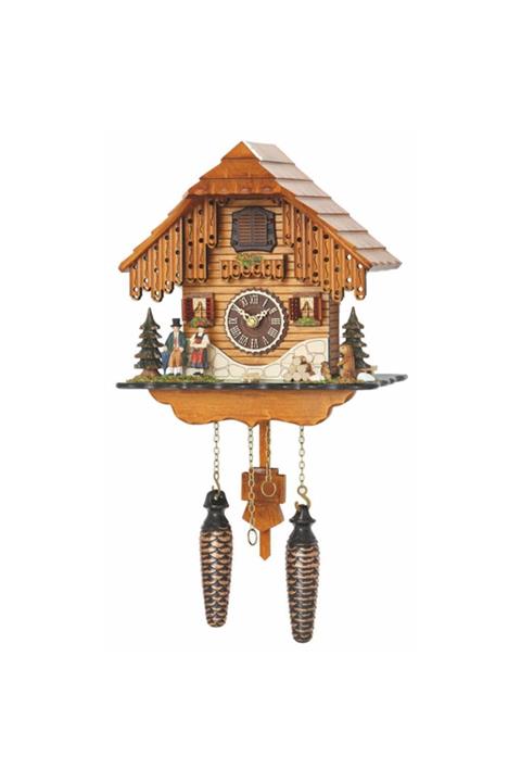 Ultima Regal Gq 4206 M Ahşap Guguklu Saat Melodili Çatılı Pilli 29 Cm