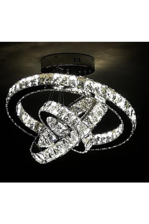 ALA AYDINLATMA Plaket Kristal Taş Işlemeli 304 Krom Paslanmaz Ledli