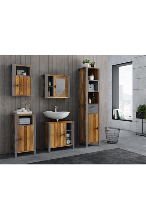 MACart Designo Ceviz Banyo Takımı - Bc-002