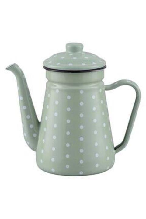 HibanaMorza Emaye Nostalji Kahve Süt Demligi 1.2 Litre Yeşil