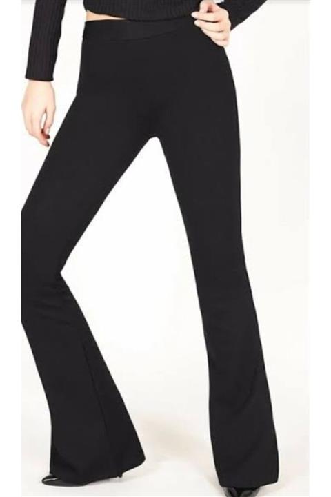 Padrino Çelik Örme Siyah Ispanyol Paça Tayt