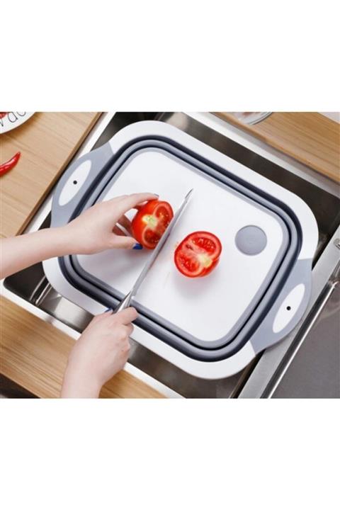 Dream Plus Çok Amaçlı Katlanabilir Sepet Ve Doğrama Tahtası