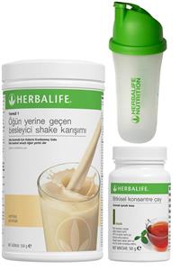 Herbalife Vanilyalı Shake + Klasik Çay + Shaker 15 Günlük Kilo Kontrol Seti