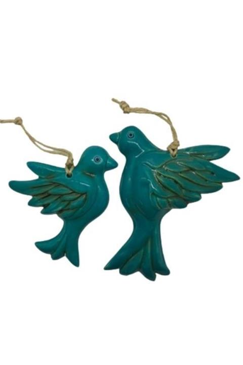 ArtemisSeramik Turkuaz Çift Kuş
