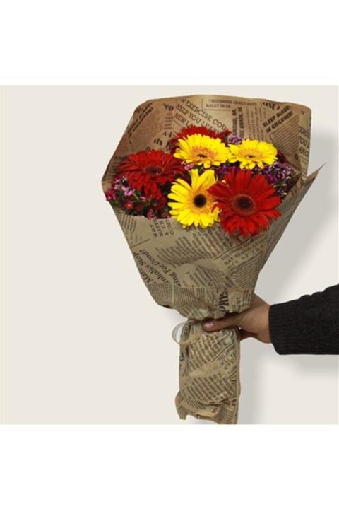 Çiçek Yolla Sarı Kırmızı Gerbera Buketi