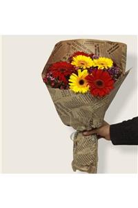 Çiçek Yolla Sarı Kırmızı Gerbera Buketi