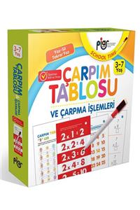 Piar Kids Çarpım Tablosu Ve Çarpma Işlemleri / Yaz-sil-tekrar Yaz / 3-7 Yaş