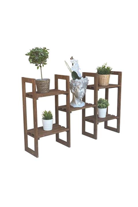 Weblonya Saksı Standı Bahçe Saksılık Çiçek Rafı Ahşap Saksılık 2175