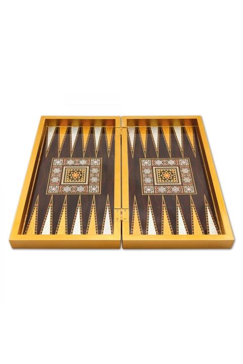 Star Okey Büyük Boy Masif Gold Sedef Tavla