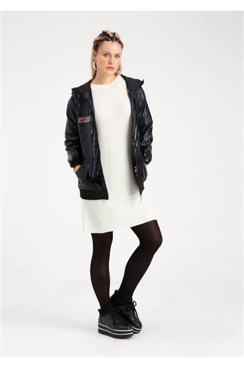 RED SHE Kadın Siyah Mont