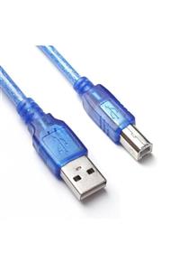 AldımGeldi Usb 2.0 Yazıcı Kablosu Altın Uçlu Gold Cable Örgü Kablo Mavi Renk