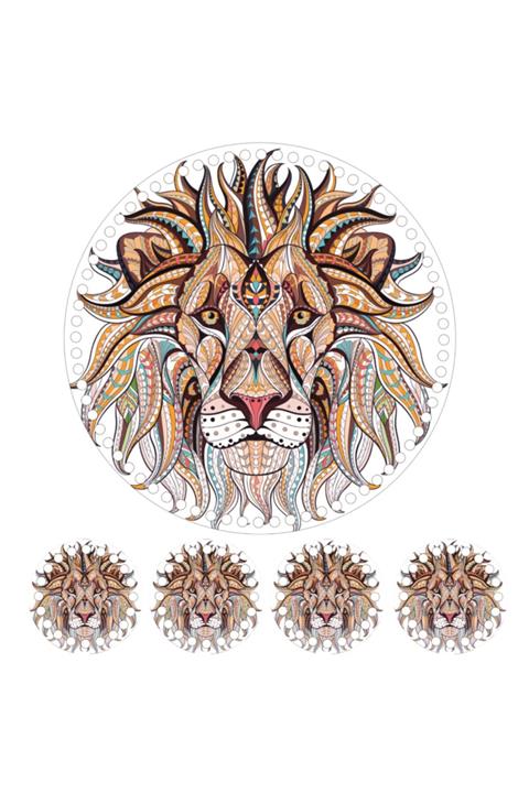 saray lazer Toptan Uv Baskılı Ahşap Taban Model 50 - 30x30set - 24 Adet