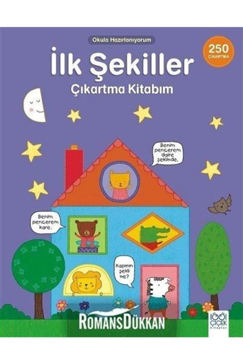 1001 Çiçek Kitaplar Ilk Şekiller Çıkartma Kitabım-okula